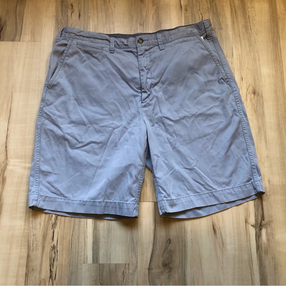 Polo Ralph Lauren Light Blue Flat Front Chino Shorts 100% Cotton Relaxed Fit